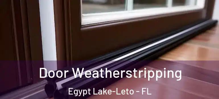  Door Weatherstripping Egypt Lake-Leto - FL